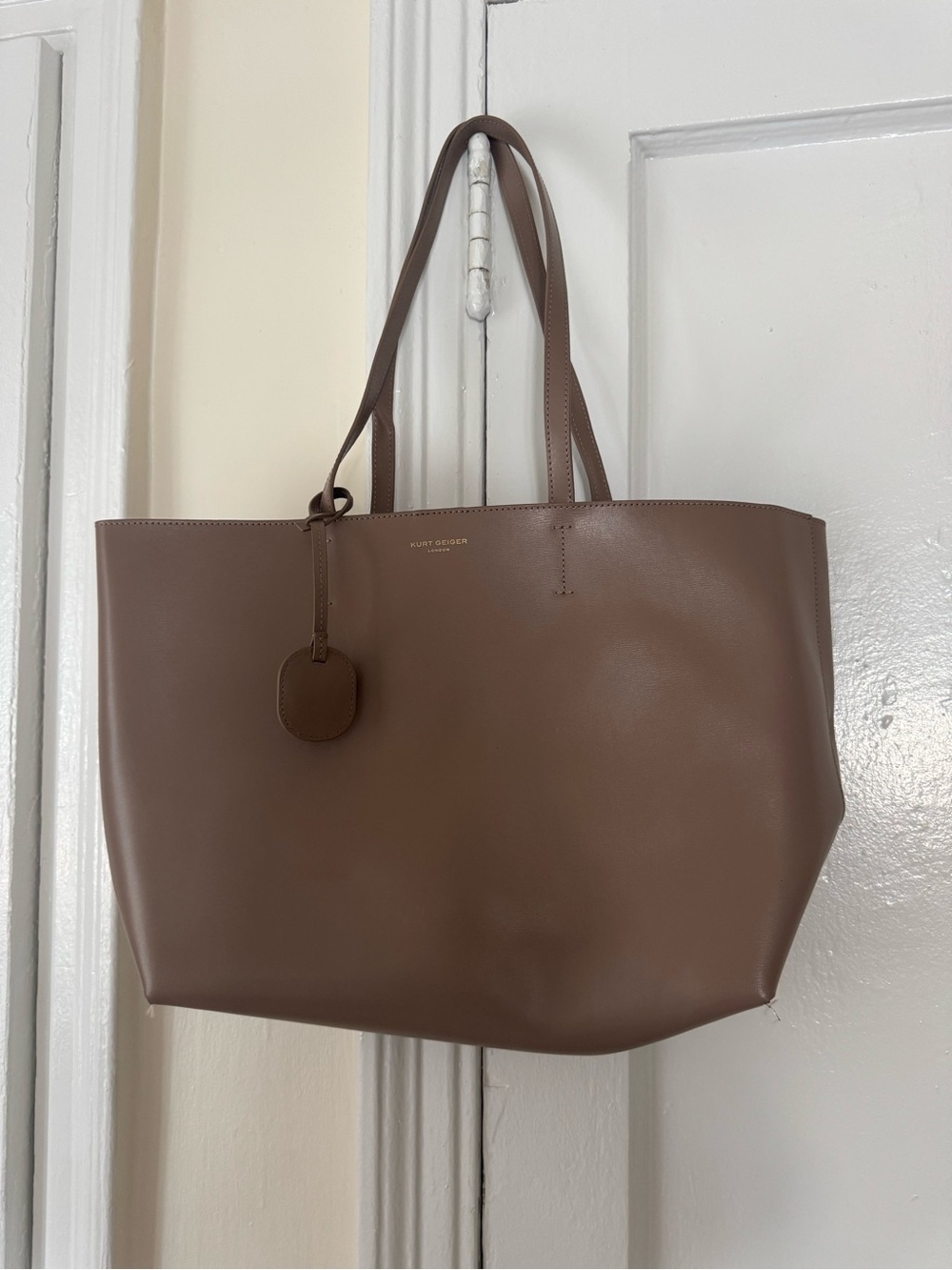 Kurt Geiger Taupe Brown Leather Tote